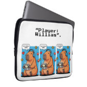 Capybara Old School Gamer Laptop Sleeve (Voorkant Rechts)