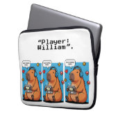 Capybara Old School Gamer Laptop Sleeve (Voorkant Links)
