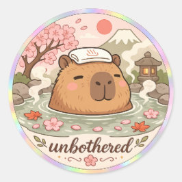 Capybara Onsen Spa Vibes Holografische Sticker