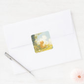 Capybara Ontspanningsoord Vierkante Sticker (Envelop)