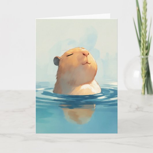 Capybara Onverstoorde Moment Kaart (Voorkant)