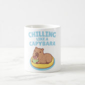 Capybara op een poel float dat als een capybara fu koffiemok (Center)