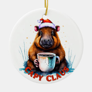 Capybara Ornament, Capybara Christmas, cadeau idee Keramisch Ornament
