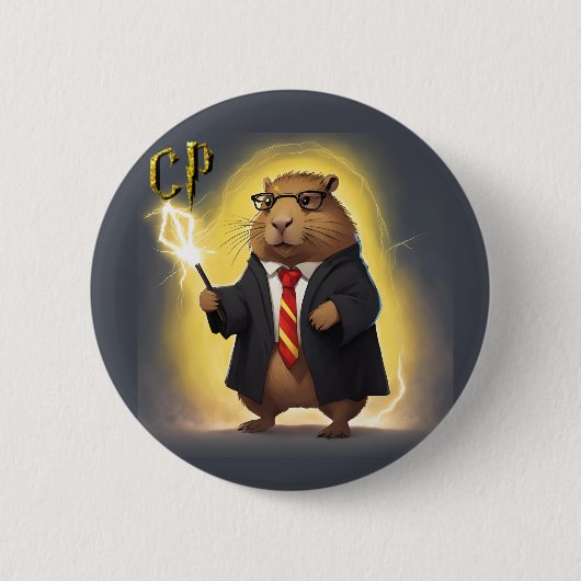 Capybara P Ronde Button 5,7 Cm (Voorkant)