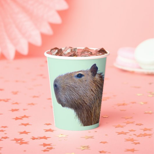 Capybara Paper Borden Papieren Bekers (Insitu)