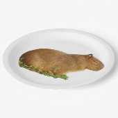 capybara paper plate papieren bordje (Gekanteld)
