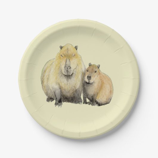 Capybara Papieren Bordje (Voorkant)