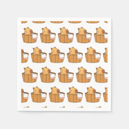 Capybara Party Napkins | Leuke dierlijke verjaarda Servet