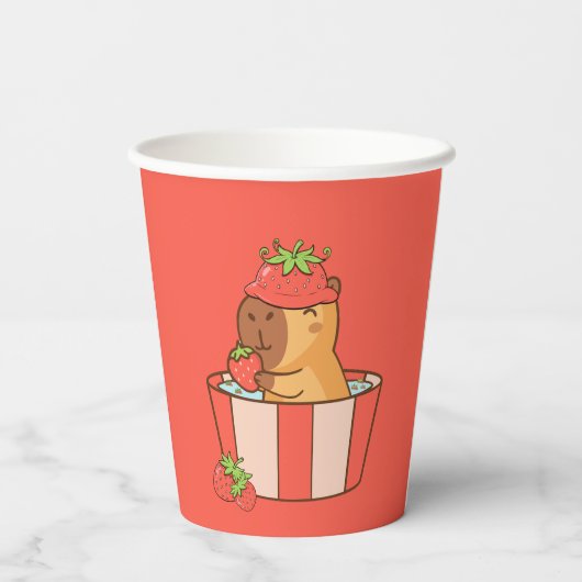 Capybara Party Papieren beker | Leuke dierlijke ve (Achterkant)