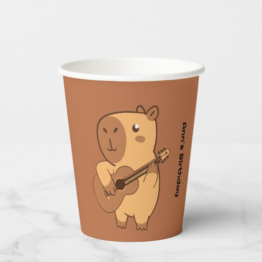 Capybara Party Papieren beker | Leuke dierlijke ve (Achterkant)