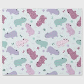 Capybara patroon cadeaupapier (Vlak)