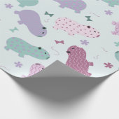 Capybara patroon cadeaupapier (Hoek)