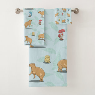 Capybara Pattern Bad Handdoek