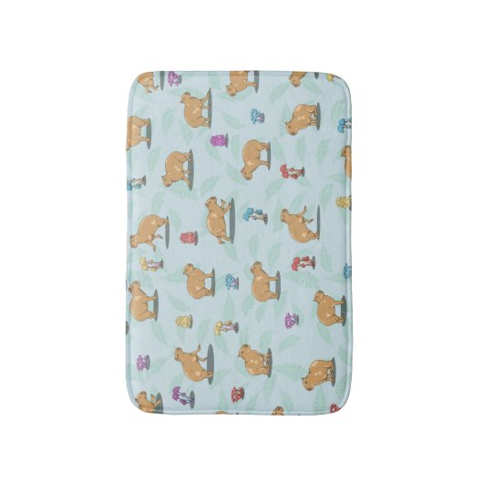 Capybara Pattern Badmat (Voorkant Verticaal)