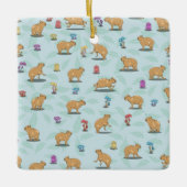 Capybara Pattern Keramisch Ornament (Voorkant)