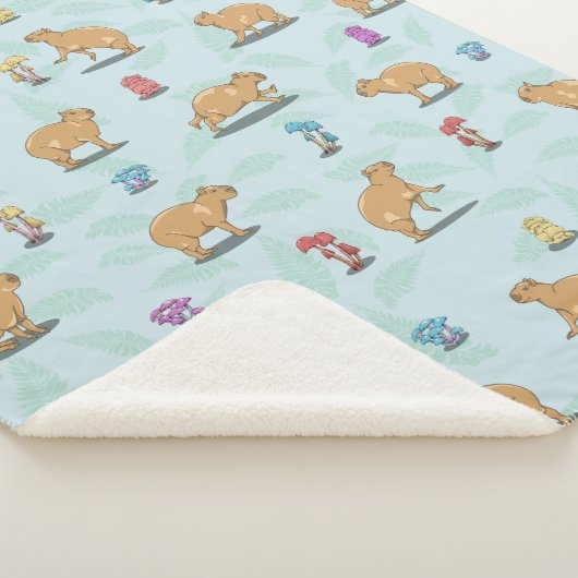 Capybara Pattern Sherpa Deken (3/4)