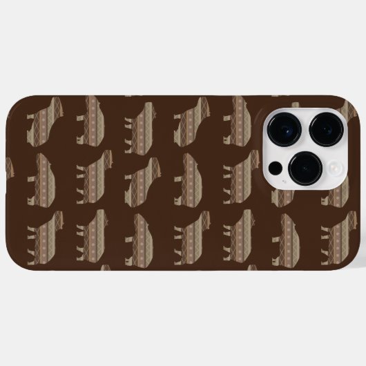 Capybara Pattern-telefoondraagtas Case-Mate iPhone Case (Achterkant (horizontaal))
