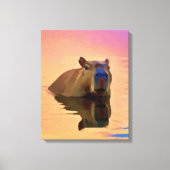 Capybara Peaceful Canvas Afdruk (Voorkant)