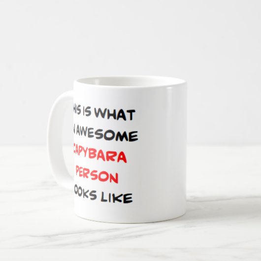 Capybara persoon, geweldige Mok (Voorkant links)