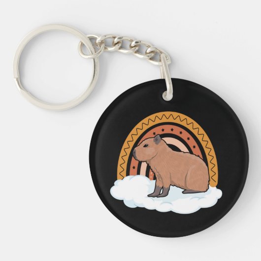 Capybara Pet Animal Sleutelhanger (Voorkant)