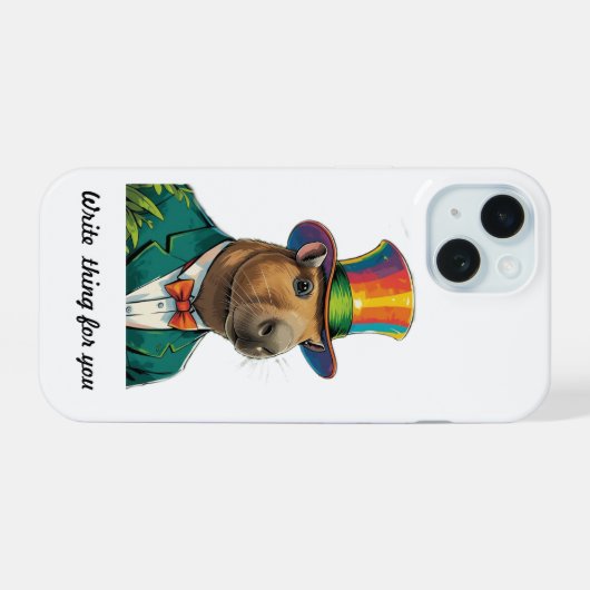 Capybara phone case iPhone iPhone 15 Case (Achterkant horizontaal)