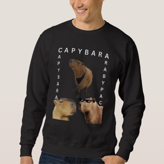 Capybara Photo Rodent Animal OK Pull Up Cappy Trui (Voorkant)