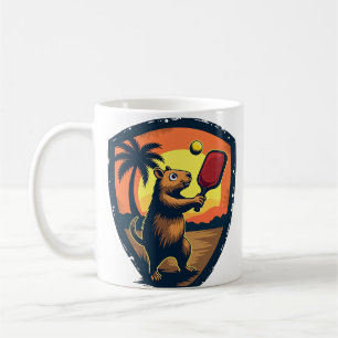 Capybara Pickleball Club EST 2026 Retro Logo Koffiemok