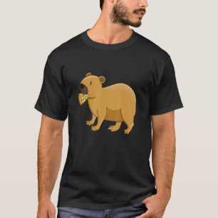 Capybara Pizza Wildlife Animal Italiaans voedsel T-shirt