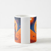 Capybara Planet Mars Grappig Modern Koffiemok (Center)