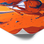 Capybara Planet Mars Grappig Modern Poster (Hoek)