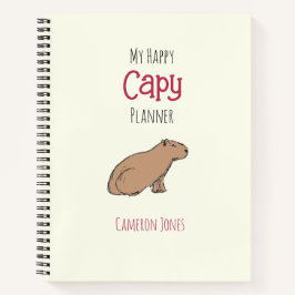 Capybara Planner Cute Chill Hand-Drawn Animal Notitieboek