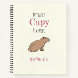 Capybara Planner Cute Chill Hand-Drawn Rodent Notitieboek