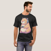 Capybara Playing Video Games Funny T-shirt (Voorkant volledig)