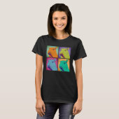 Capybara Pop Illustration Colorful Animal Women  4 T-shirt (Voorkant volledig)