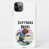Capybara rainbow case phone through play football  iPhone hoesje (Achterkant)