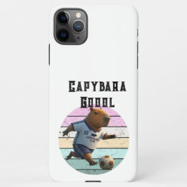 Capybara rainbow case phone through play football  iPhone 11Pro max hoesje