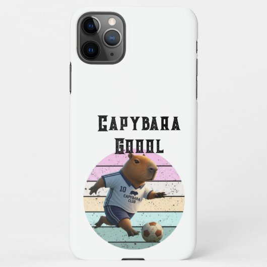 Capybara rainbow case phone through play football  iPhone hoesje (Achterkant)