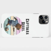 Capybara rainbow case phone through play football  iPhone hoesje (Achterkant horizontaal)