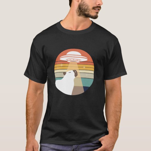 Capybara Rainbow UFO Design T-shirt (Voorkant)