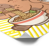 Capybara Ramen Grappig Poster (Hoek)