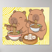 Capybara Ramen Grappig Poster (Voorkant)