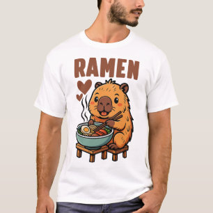 Capybara Ramen Grappige Capybara Die Noedels Eet A T-shirt