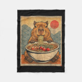 Capybara Ramen Japanese Funny Graphic Kawaii Anime Fleece Deken (Voorkant)