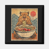Capybara Ramen Japanese Funny Graphic Kawaii Anime Magneet (Voorkant)