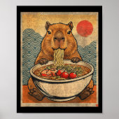 Capybara Ramen Japanese Funny Graphic Kawaii Anime Poster (Voorkant)