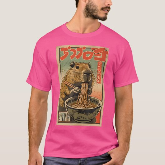 Capybara Ramen Japanese T-shirt (Voorkant)