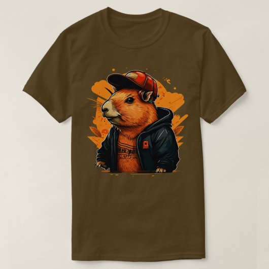 Capybara Rapper 1 T-shirt (Design voorkant)