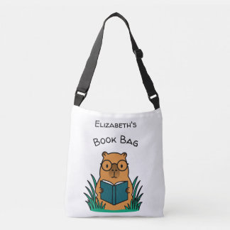 Capybara Reading Book Crossbody Tas