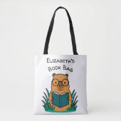Capybara Reading Book Tote Bag (Voorkant)