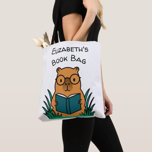 Capybara Reading Book Tote Bag (Dichtbij)